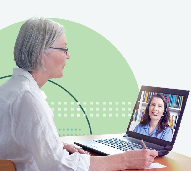 Provider consults over video call